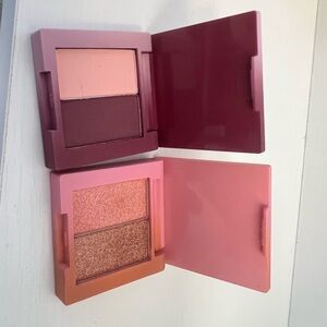 Vibrant Dual Eyeshadow Palette - Peach and Burgundy